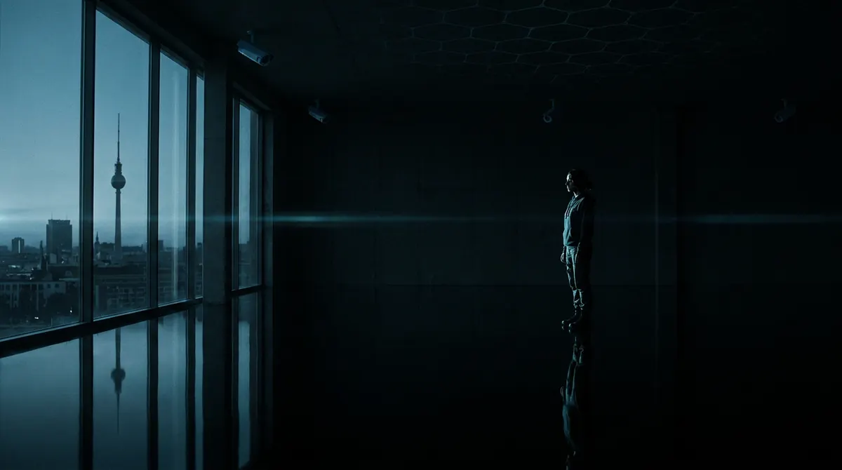An empty floor, and a figure who should not be there.